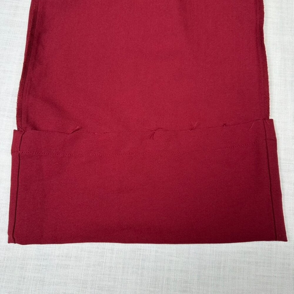 Voodoo Vixen Zoey Wide Leg Jumpsuit Womens XL Maroon Red Holiday Flutter HEMMED - Picture 6 of 16
